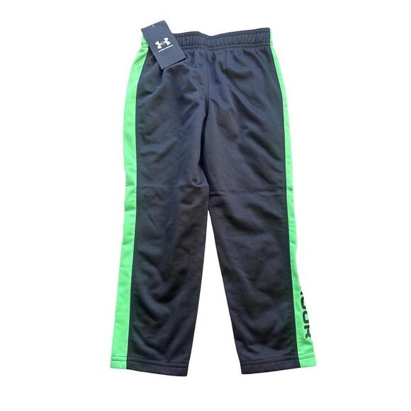 Under Armour Track Pants Boys 4 Black Performance Logo Graphic Pocket Activewear - Picture 3 of 4